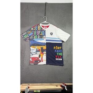 Born Fly Shirt Mens 2XL Color Block Graphic Tee Streetwear FORT FAVO THE FLY Pat